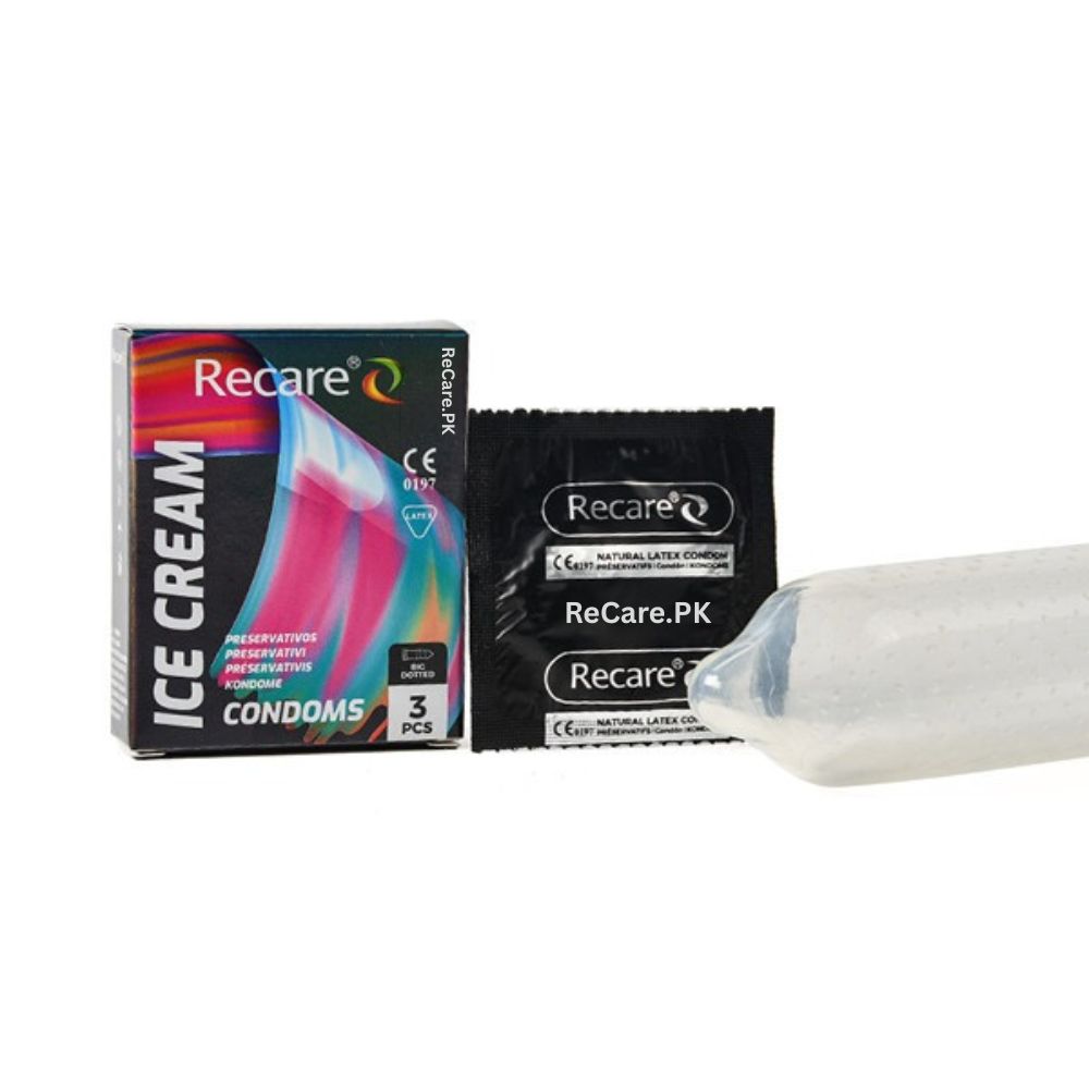 ReCare Ice Cream Flavor Dotted Condoms in Pakistan