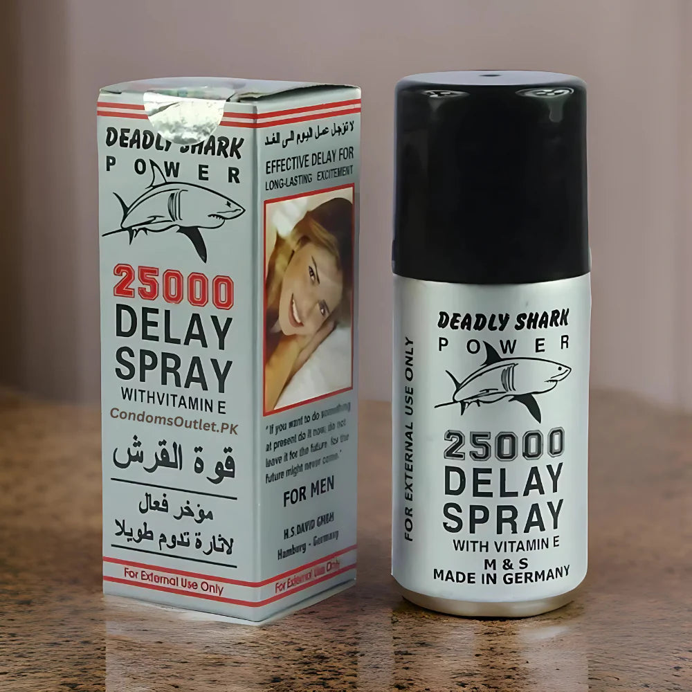 Buy Deadly Shark 25000 Delay Spray in Lahore, Punjab, Pakistan - CondomsOutlet.Pk