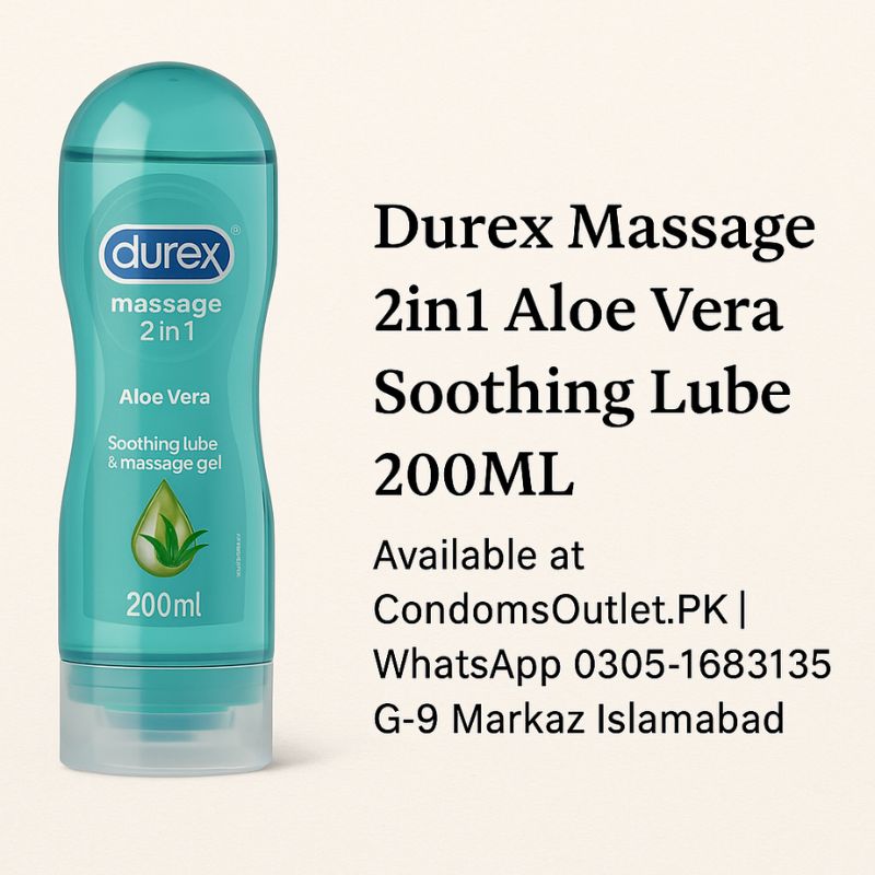 Durex Massage 2in1 Aloe Vera Soothing Lube 200ML in Islamabad - CondomsOutlet.Pk