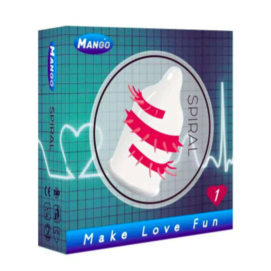 Mango Spiral Spike Condom in Pakistan – Flavored, Textured, and Full of Fun - CondomsOutlet.Pk