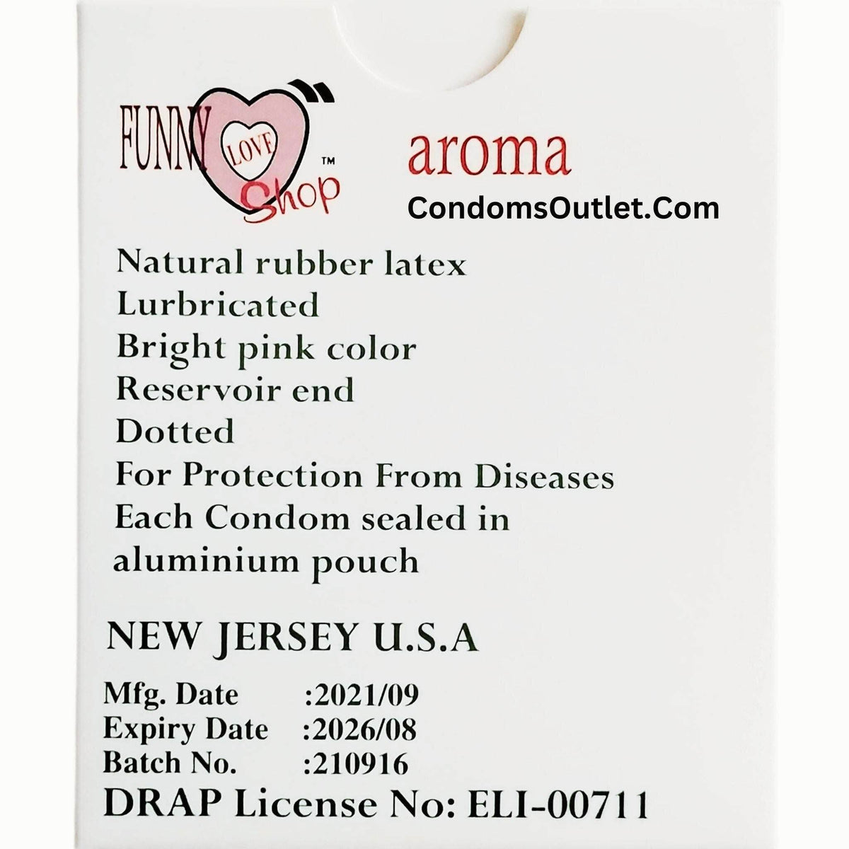 Aroma Flavored Condoms Variety Pack with Apple, Mint, and Strawberry flavors

