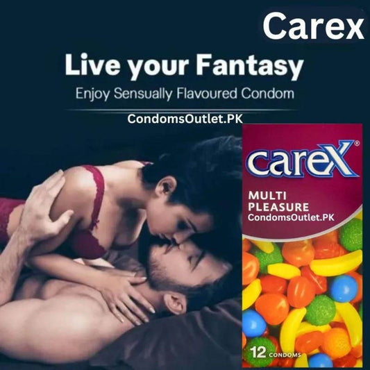 Carex Assorted Flavour Condoms - 12 Pack - 6 Delicious Fruity Tastes