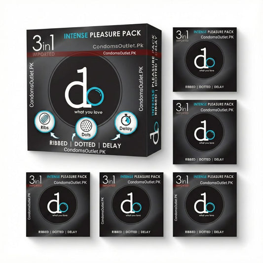 Do 3-in-1 Condoms - 18 Pack Dispenser - Delay, Dotted & Ribbed