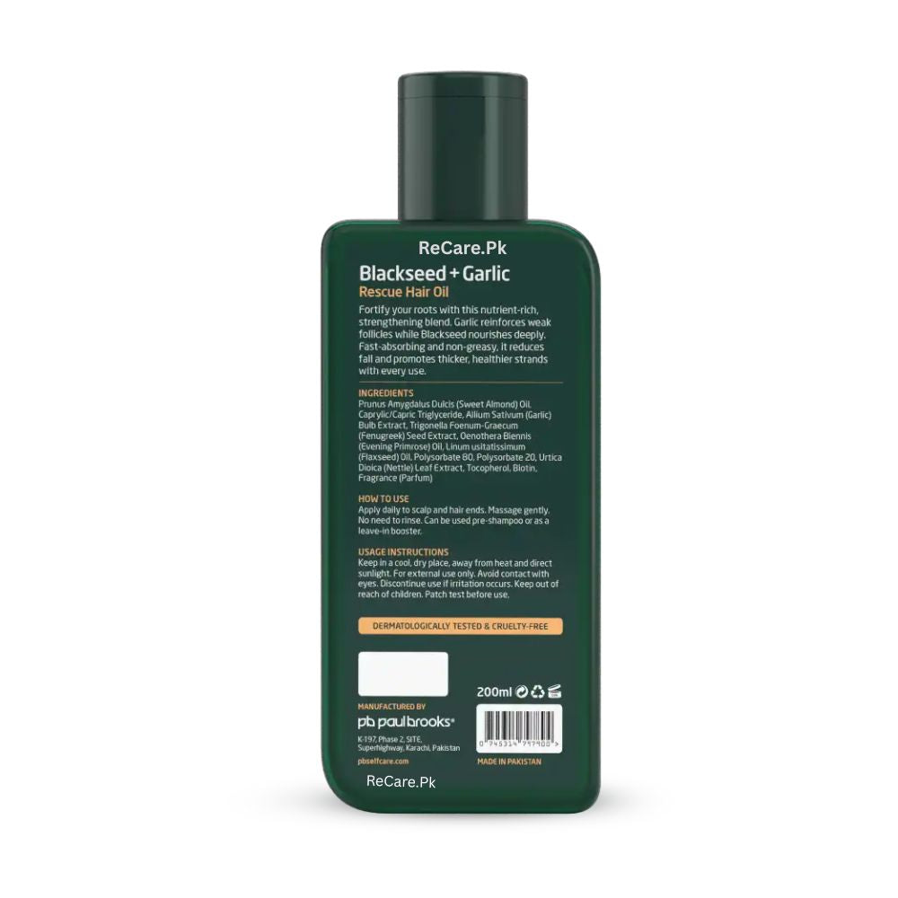 Paul Brooks Reroot Rescue Hair Oil - 200ml