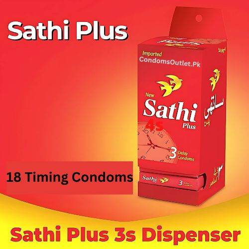 Sathi Plus Delay Condoms (18 Pack) – Extra Timing & Stamina