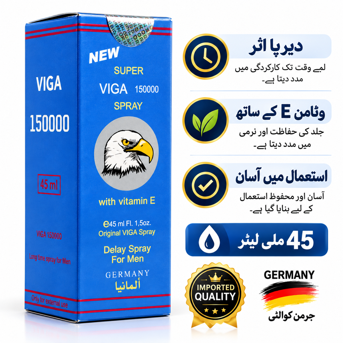 Super Viga 150000 Delay Spray with Vitamin E Pack - ReCare.Pk